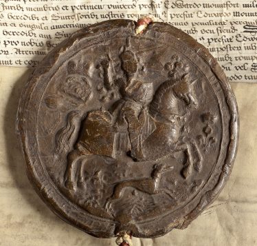 Great Seal of James I attached to Letters Patent, 1618 | Courtesy of Shakespeare Birthplace Trust Archives